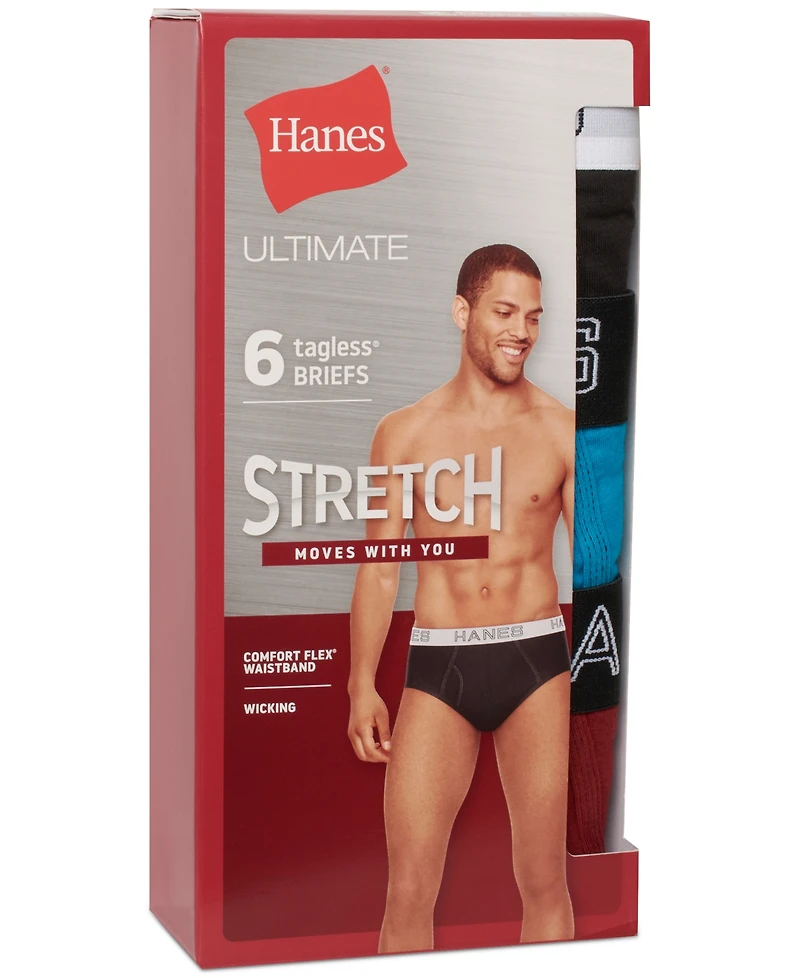 Hanes Men's 6-Pk. Ultimate Stretch Briefs