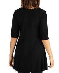 24seven Comfort Apparel Short Sleeve Tunic Top