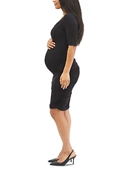Motherhood Maternity Side-Ruched Maternity Dress