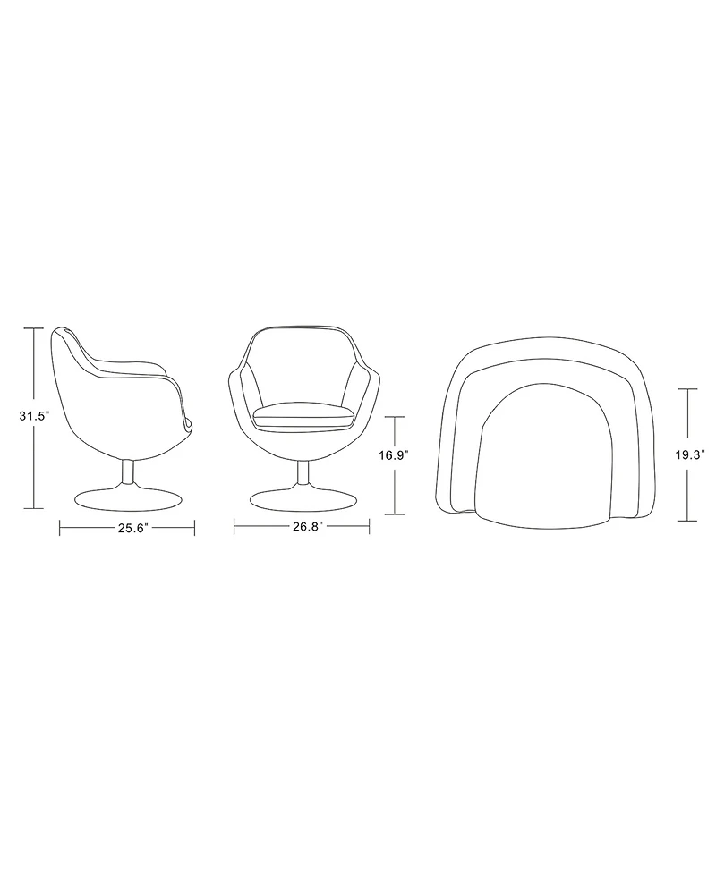 Caisson Swivel Accent Chair