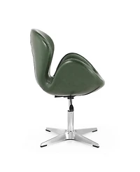 Manhattan Comfort Raspberry Adjustable Upholstered Swivel Chair