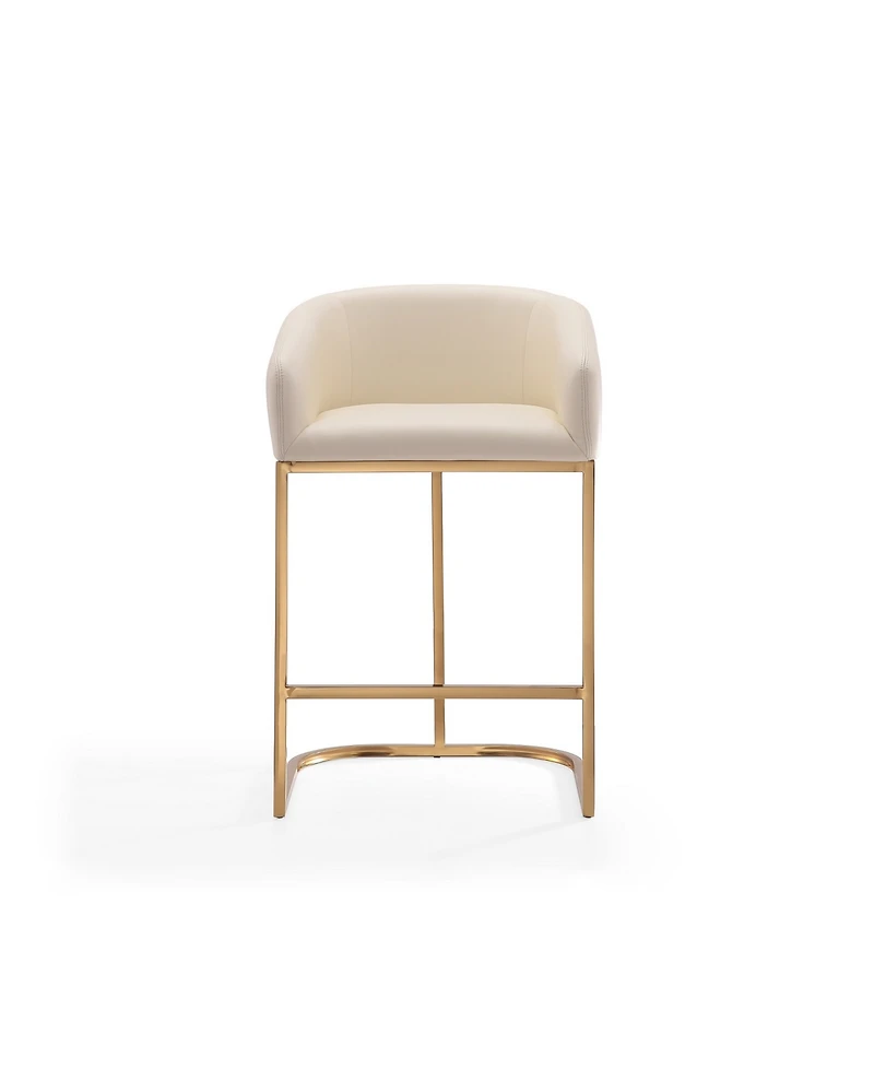 Manhattan Comfort Louvre 36" Leatherette Upholstered Counter Stool