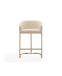 Manhattan Comfort Louvre 36" Leatherette Upholstered Counter Stool