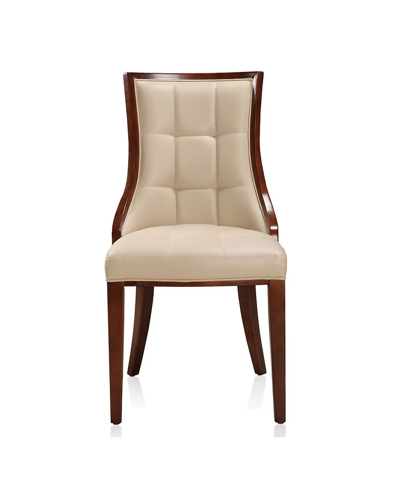 Manhattan Comfort Fifth Avenue 2-Piece Leatherette Upholstered Dining Chair Set
