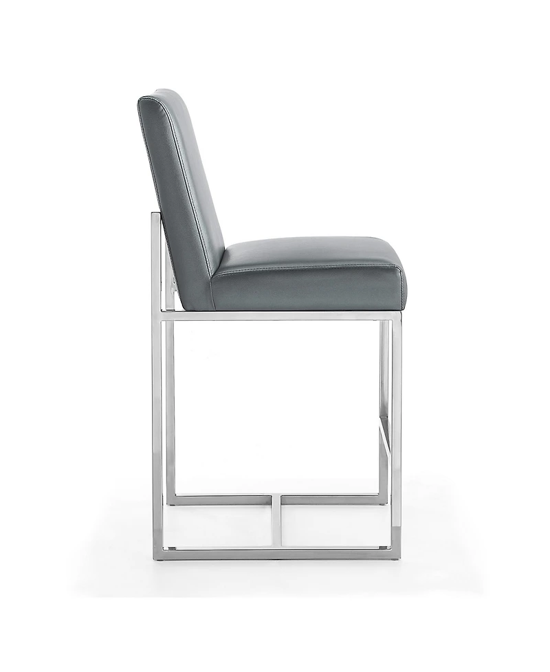 Manhattan Comfort Element 2-Piece Leatherette Upholstered Counter Stool Set