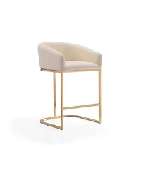 Manhattan Comfort Louvre 3-Piece Leatherette Upholstered Counter Stool Set