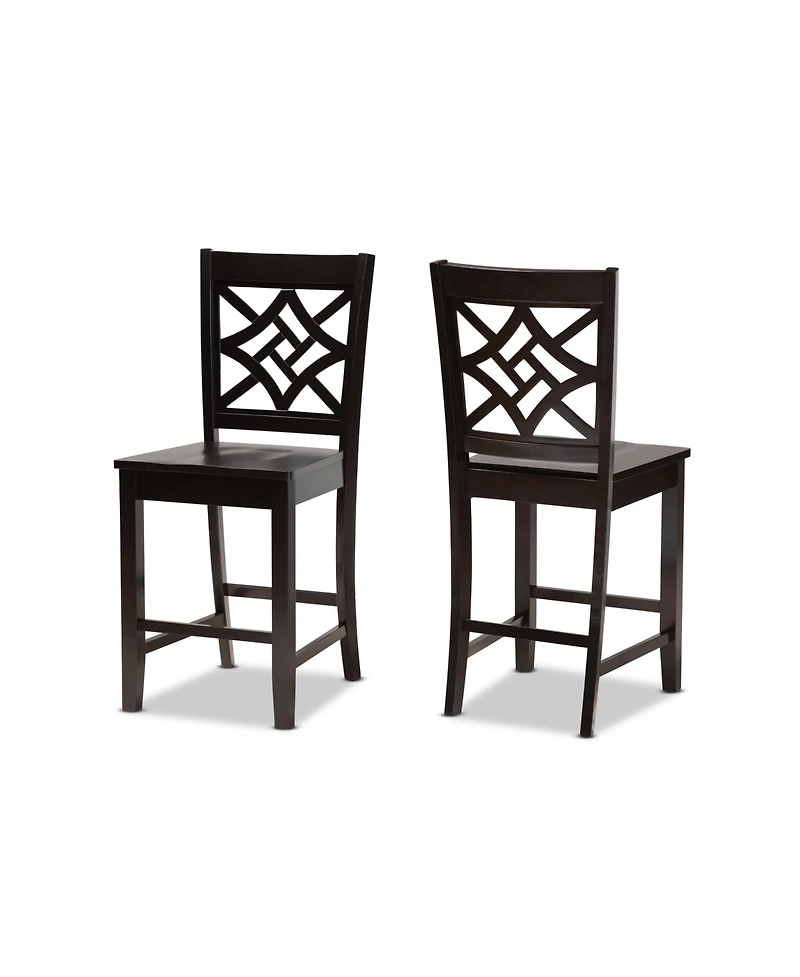 Nicolette Modern and Contemporary Transitional Wood Counter Stool Set