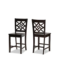 Nicolette Modern and Contemporary Transitional Wood Counter Stool Set