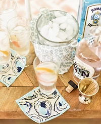 Coton Colors Oyster Print Cocktail Napkins, Set of 4