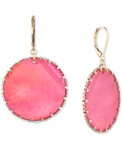 lonna & lilly Gold-Tone Mother-of-Pearl Disc Drop Earrings