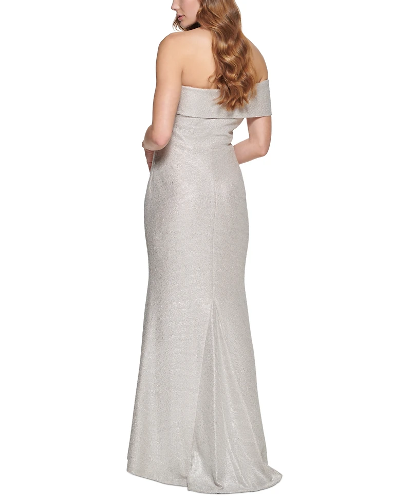 Eliza J Women's One Shoulder Side Tucked Gown