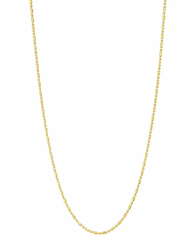 14k Gold Necklace, 18" Dot Dash Chain (1mm)