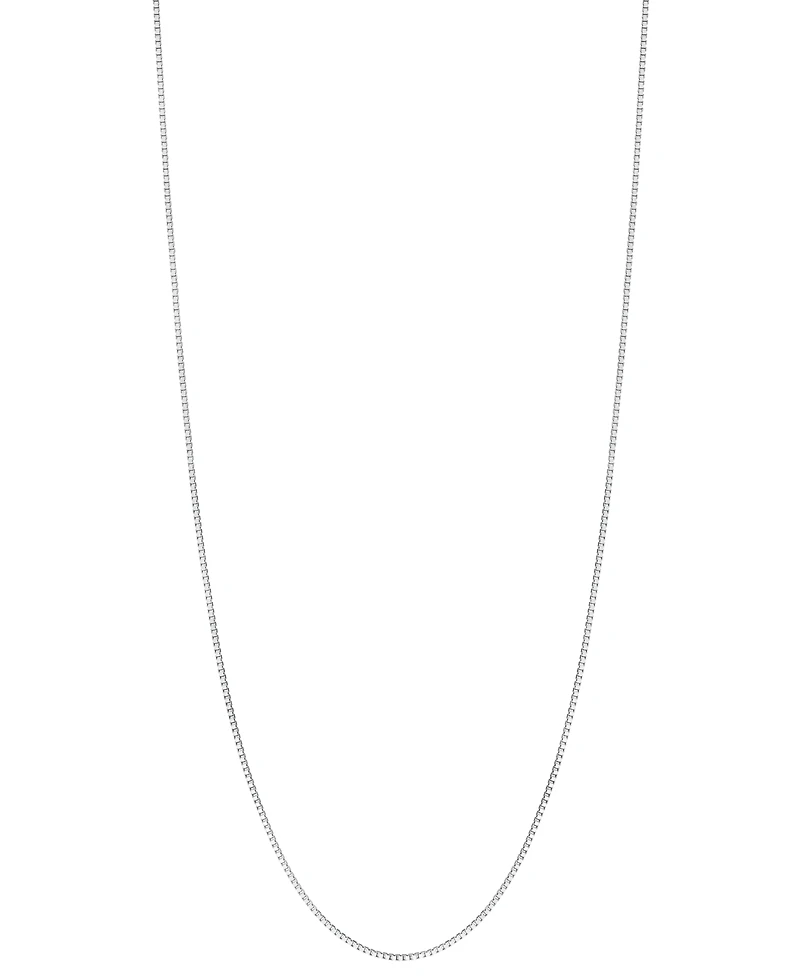 14k Gold Necklace Adjustable 16-20" Box Chain (5/8mm) (Also White and Rose Gold)