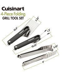 Cuisinart 4-Piece Folding Grill Tool Set