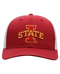 Men's Top of the World Cardinal, White Iowa State Cyclones Trucker Snapback Hat