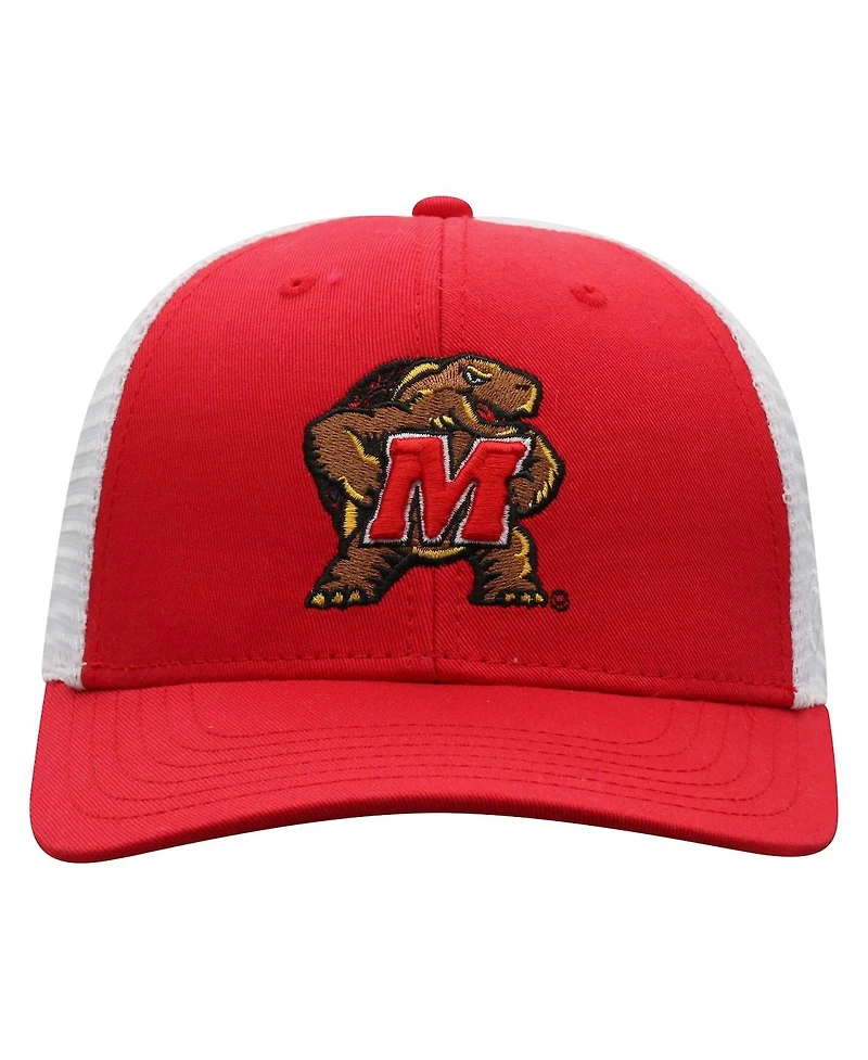 Men's Top of the World Red, White Maryland Terrapins Trucker Snapback Hat
