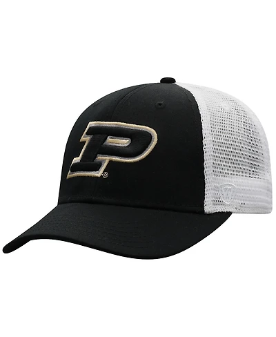 Men's Top of the World Black, White Purdue Boilermakers Trucker Snapback Hat