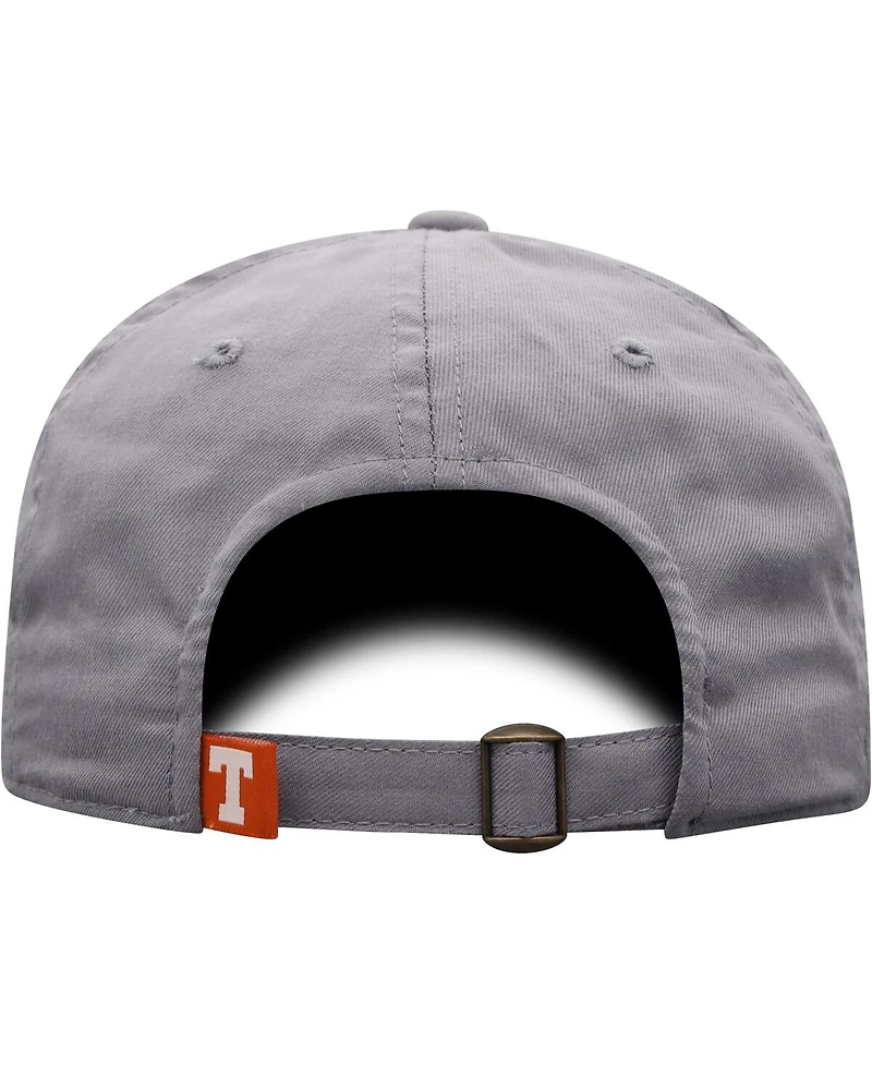 Men's Top of the World Gray Texas Longhorns Staple Adjustable Hat