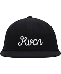 Men's Rvca Black Evan Mock Sorry Snapback Hat