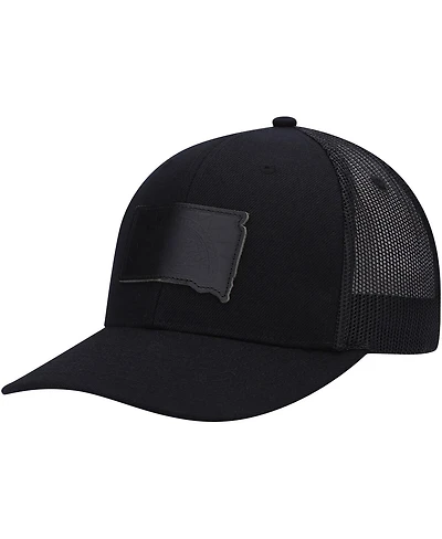 Men's Local Crowns South Dakota Blackout State Patch Trucker Snapback Hat