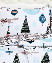 Southshore Fine Linens Winter Wonderland Oversized Reversible -Pc. Quilt Set