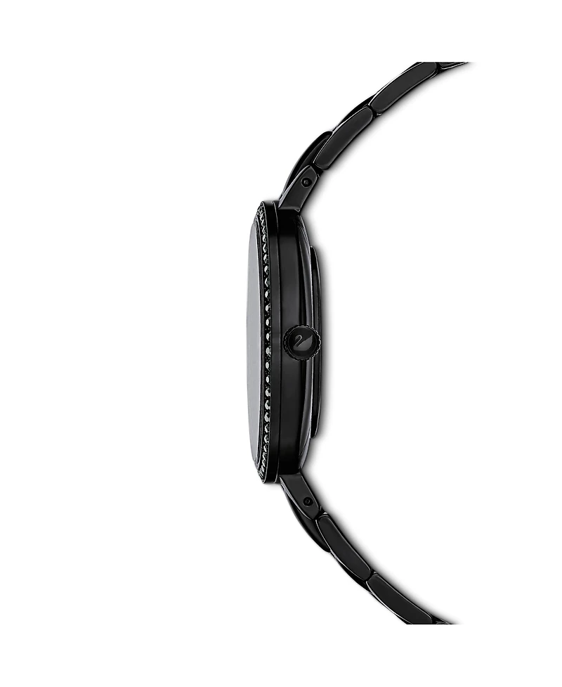 Swarovski Cosmopolitan Black Metal Bracelet Watch, 31.75 mm