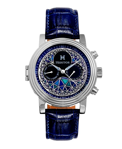 Heritor Automatic Men's Legacy Leather-Band Watch w/Day/Date