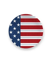 Abode Homewares Melamine Stars Stripes Salad Plates, Set of 4
