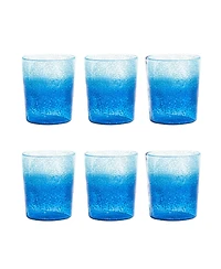 Abode Homewares Oceanic Ombre Double Old Fashion Premium Acrylic Glasses, Set of 6