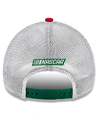 Men's New Era Green, White Rusty Wallace Legends 9Forty A-Frame Adjustable Trucker Hat
