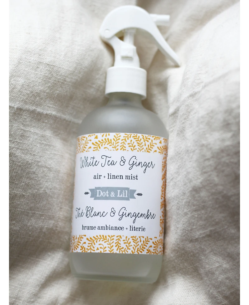 Dot & Lil White Tea & Ginger Air + Linen Mist, 8 oz.