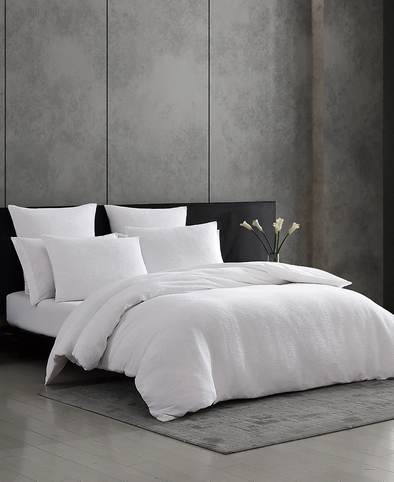 Vera Wang Solid Textured Pleats European Sham Set
