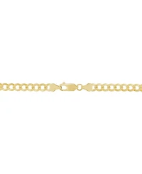 Concave Curb Link 20" Chain Necklace in 14k Gold-Plated Sterling Silver
