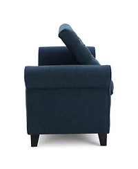 Keiko Contemporary Rolled Arm Storage Ottoman Bench