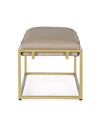 Riebe Contemporary Handmade Channel Stitch Ottoman Bench