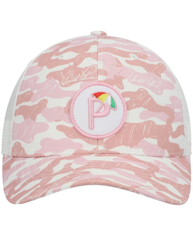 Men's Puma Pink Arnold Palmer Invitational Camo P Snapback Hat