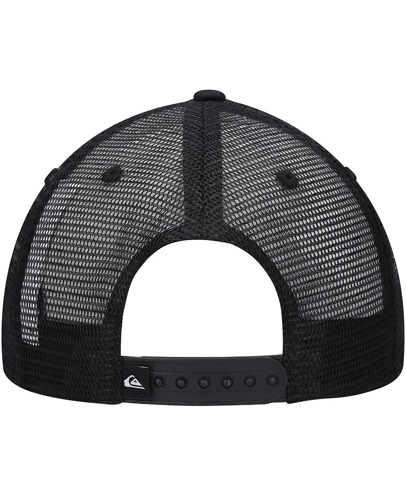 Men's Quiksilver Black Pidgeon Chicken Trucker Snapback Hat