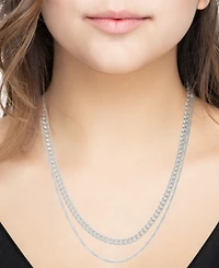 And Now This Women's Double Chain Necklace 16" + 2" extender and 18" + 2" extender