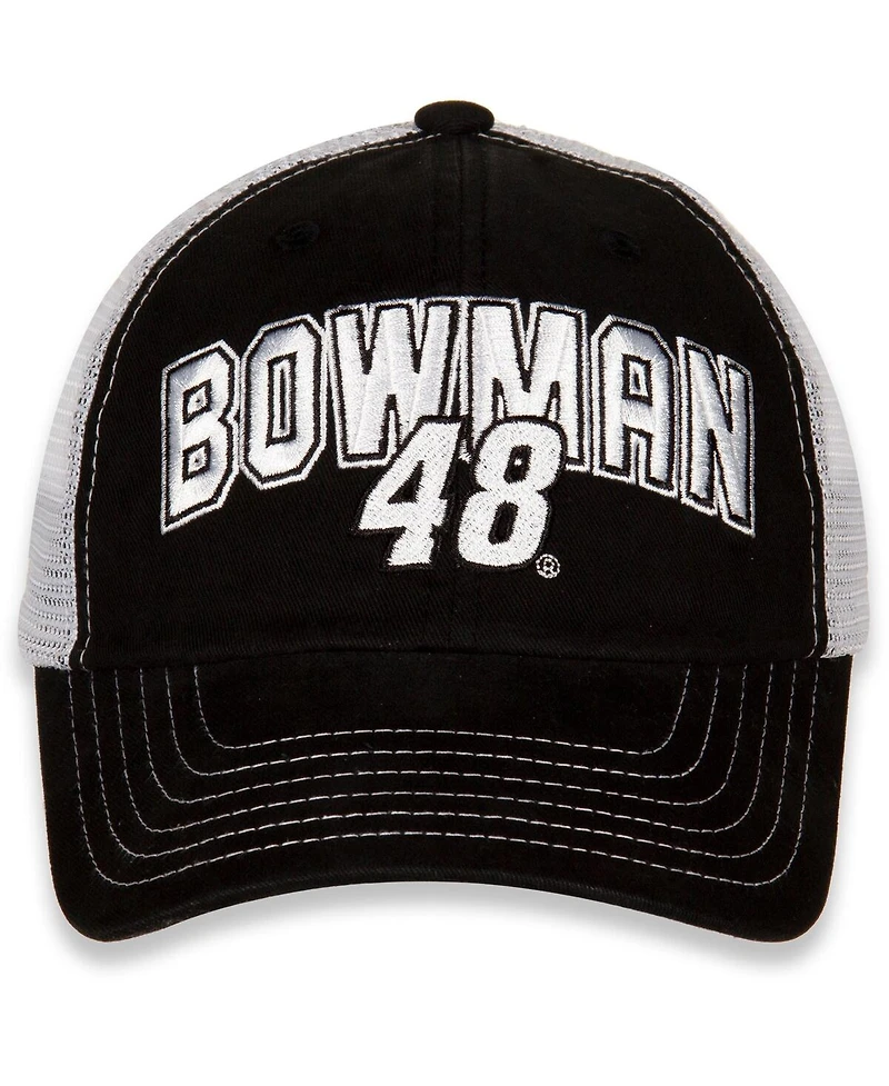Women's Hendrick Motorsports Team Collection Black and White Alex Bowman Name and Number Adjustable Hat