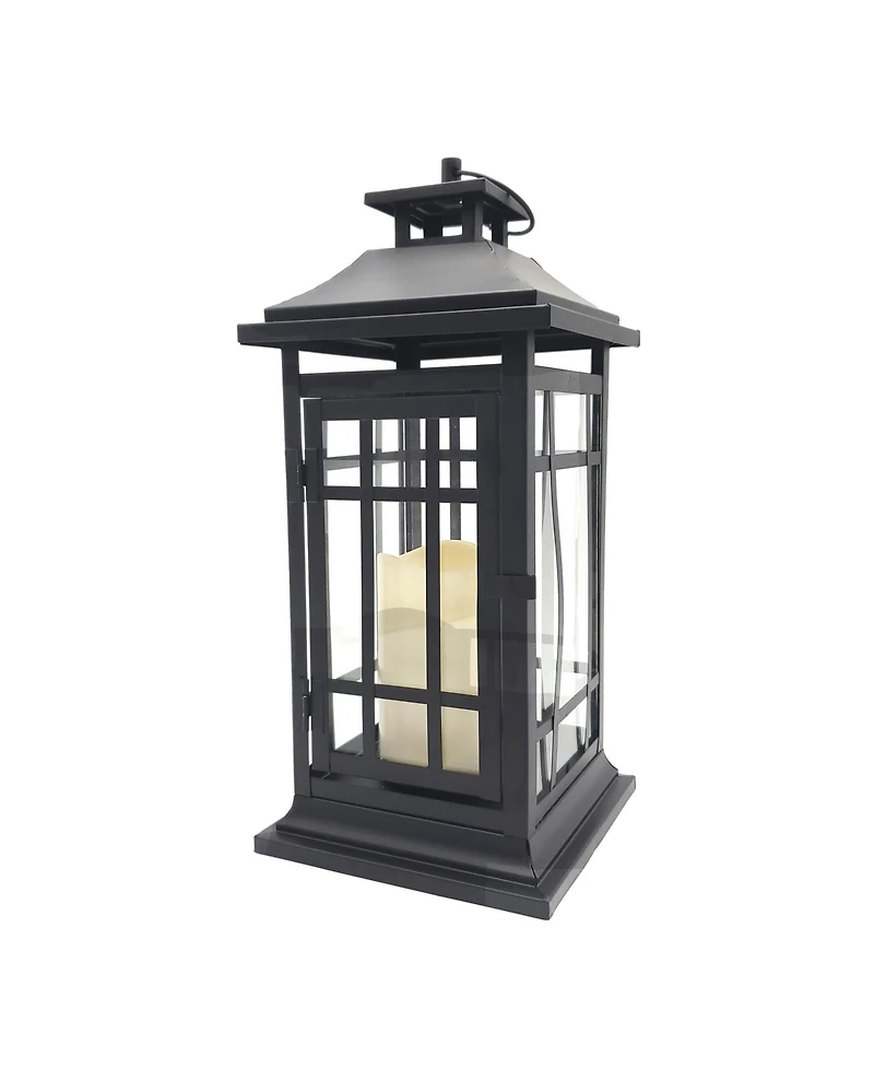 Battery Operated Metal Lantern with Led Candle