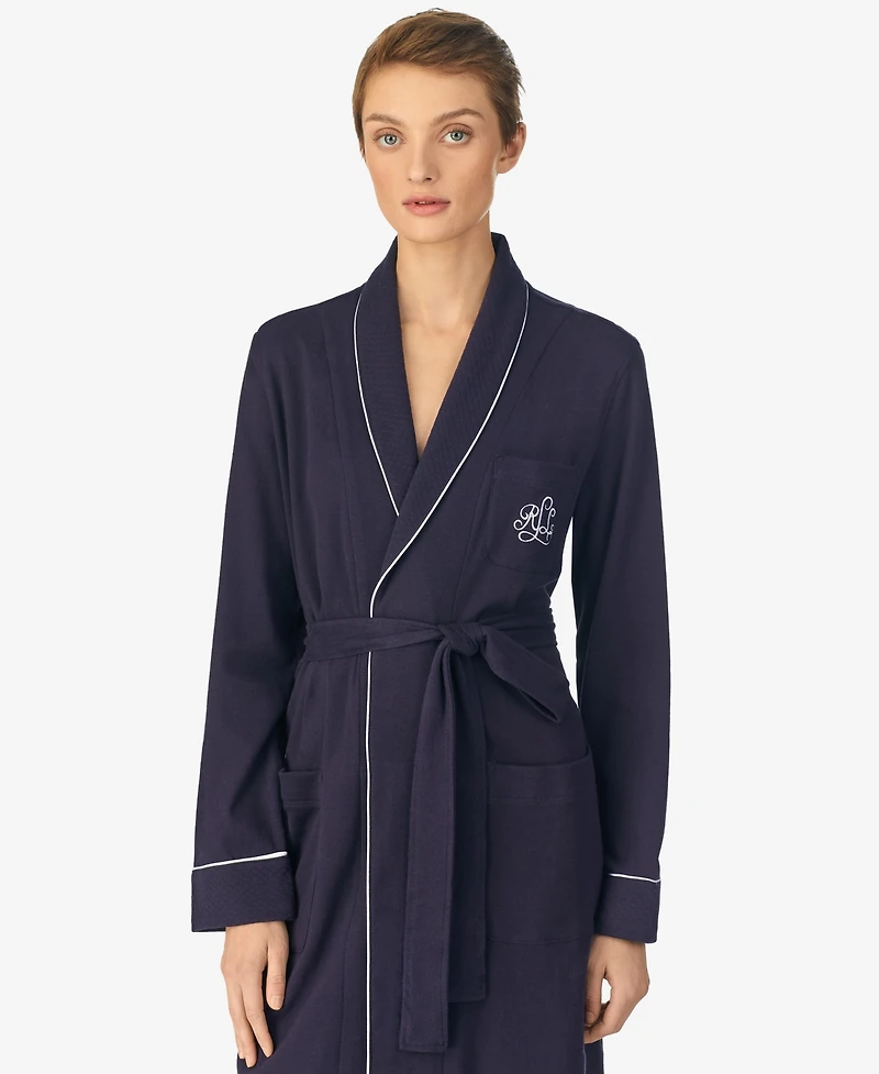 Lauren Ralph Quilted Shawl Collar Short Robe