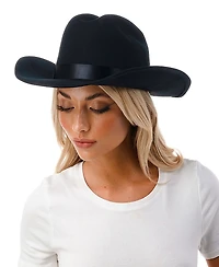 Marcus Adler Women's Short-Brim Cowboy Hat with Satin Trim