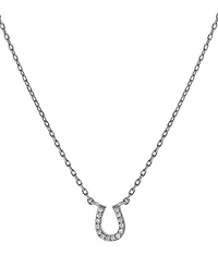 Giani Bernini Cubic Zirconia Horseshoe Pendant Necklace in 18k Gold-Plated Sterling Silver, 16" + 2" extender, Created for Macy's