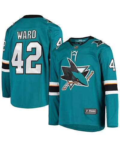 Men's Fanatics Joel Ward Teal San Jose Sharks Breakaway Home Player Jersey