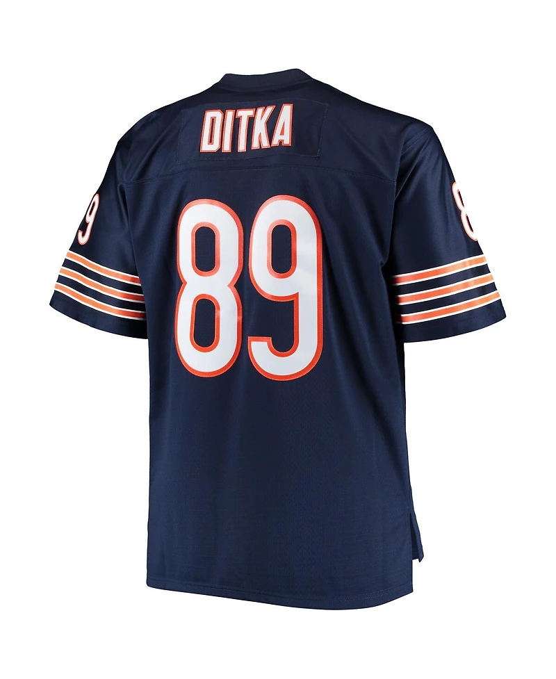 Men's Mitchell & Ness Mike Ditka Navy Chicago Bears Big and Tall 1966 Retired Player Replica Jersey