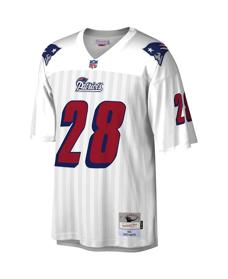 Men's Mitchell & Ness Curtis Martin White New England Patriots 1995 Legacy Replica Jersey
