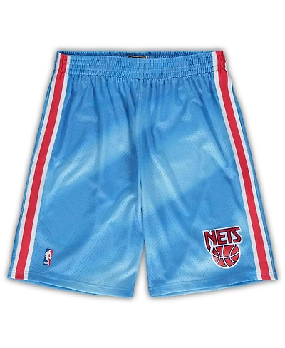 Men's Mitchell & Ness Blue New Jersey Nets Big and Tall Hardwood Classics Team Swingman Shorts