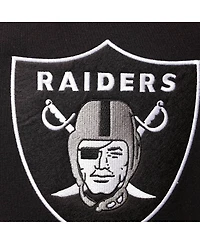 Men's Mitchell & Ness Black Las Vegas Raiders Home Advantage Raglan Short Sleeve Pullover Hoodie
