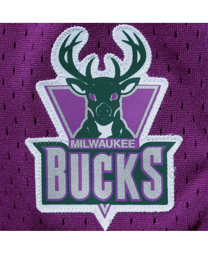 Women's Mitchell & Ness Purple Milwaukee Bucks Jump Shot Shorts