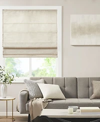 Madison Park Printed Faux Silk Light Filtering Roman Shade, Room Darkening Single Panel For Bedroom, Lightweight Window Shades Living Room,